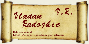 Vladan Radojkić vizit kartica